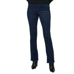 Denim & Co. Signature Perfect Flex Pull-On Jeans Dark Wash - Regular
